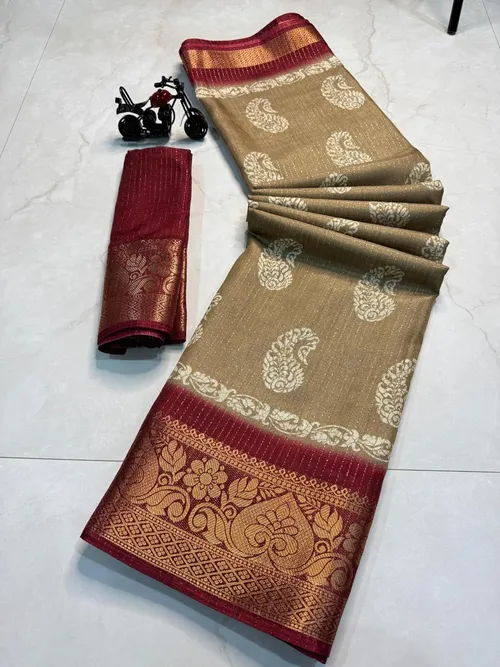 Rekko Silk Jacuard Border Saree With Blouse