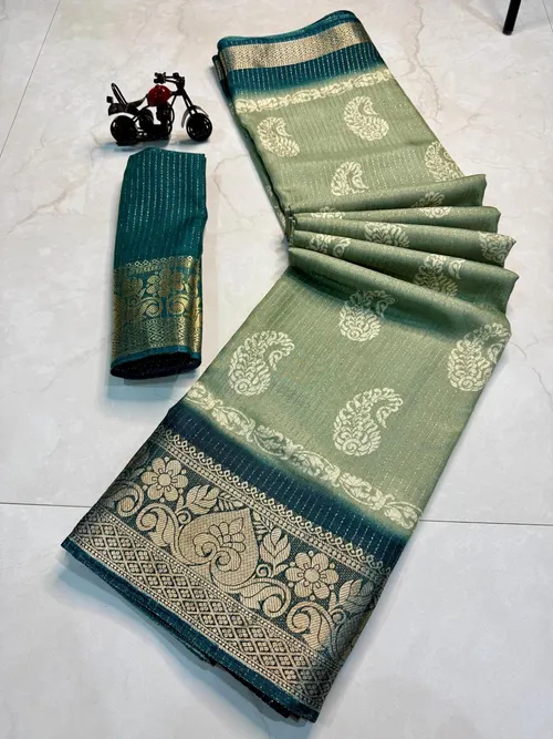 Rekko Silk Jacuard Border Saree With Blouse