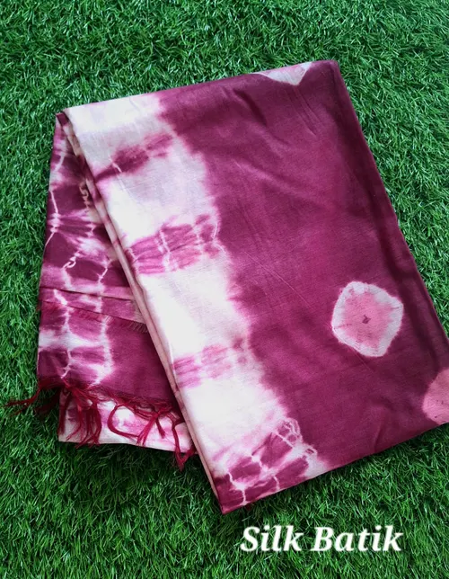 Beautiful Dye n Tie Shibori Silk Sarees Batik Printed 