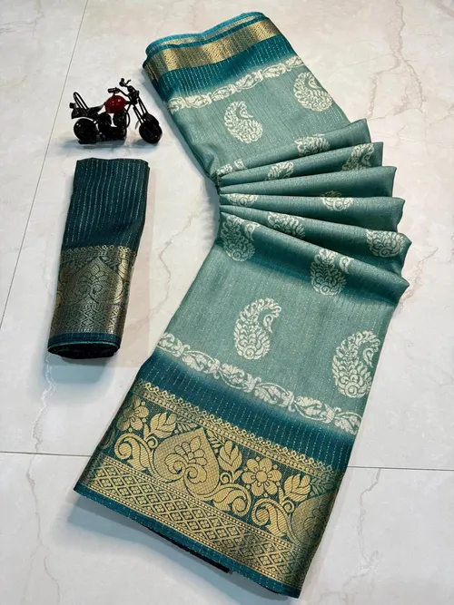 Rekko Silk Jacuard Border Saree With Blouse