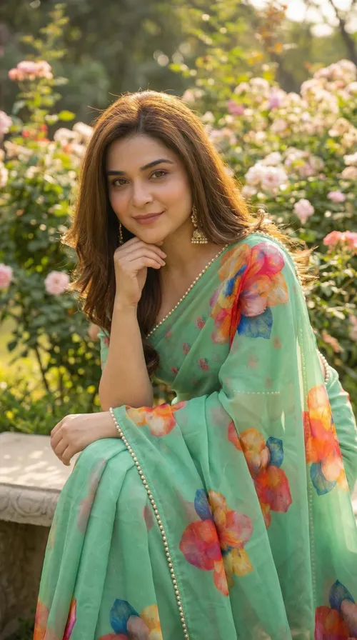 Pearl Grace Digital Georgette Saree