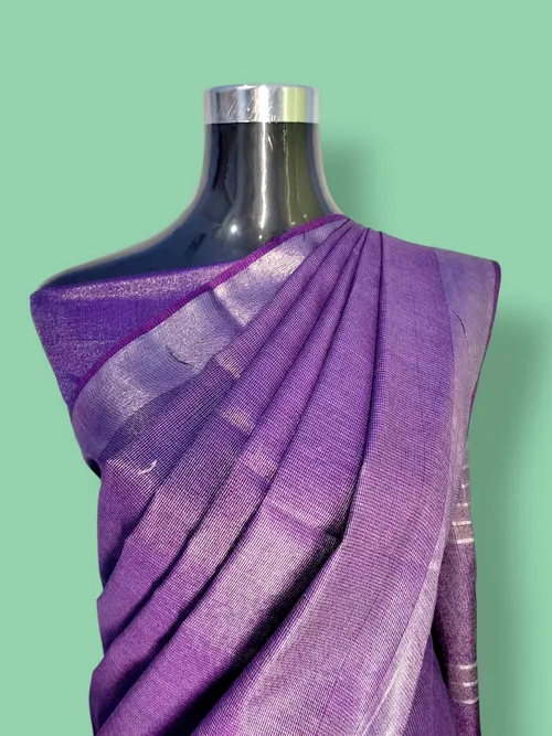 Luxe Tissue Viscose Saree with Intricate Thread & Zari Embroidery