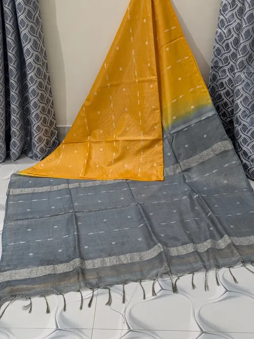  Elegant Indigo Printed Premium Katan Silk Saree