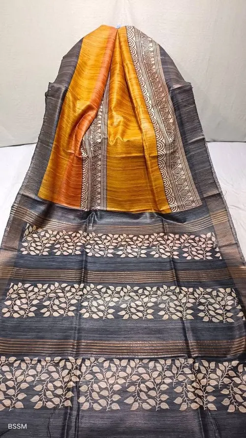 Designer Gheecha Silk Saree with Zari Border