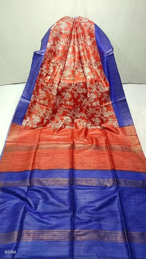 Elegant Gheecha Silk Saree with Designer Zari Finish