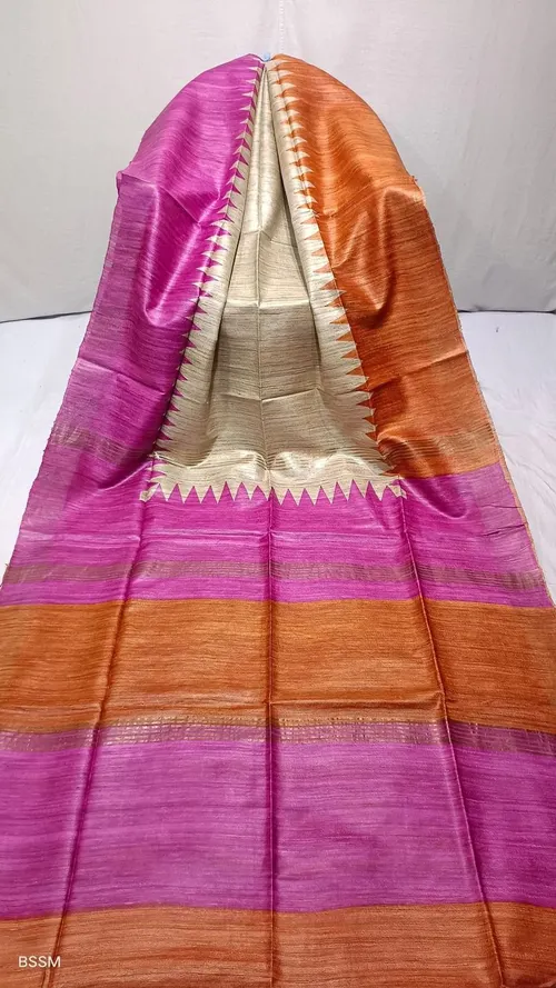 Elegant Gheecha Silk Saree with Designer Zari Finish