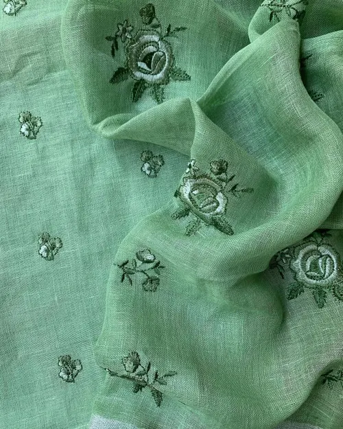 Royal Bloom Linen Saree