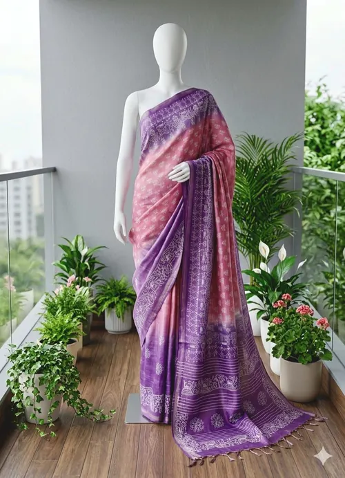 Premium Tissue Kota Style Bhagalpuri Saree
