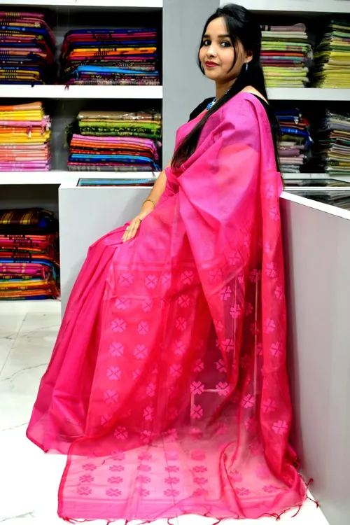 Regal Cutwork Semi Tassar Saree