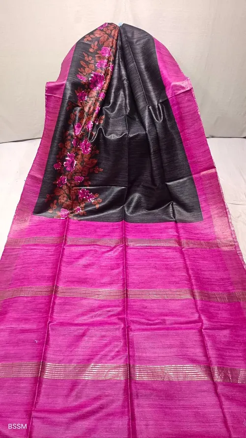 Elegant Gheecha Silk Saree with Designer Zari Finish