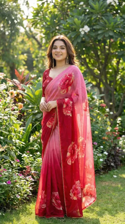 Pearl Grace Digital Georgette Saree