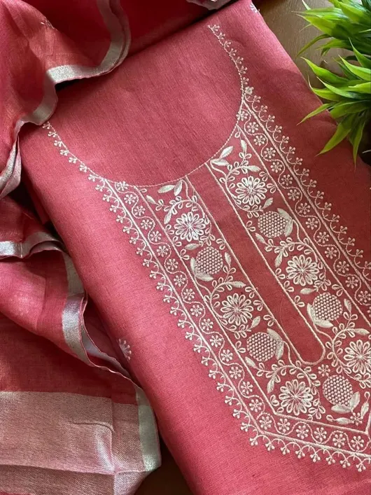 Elegant Embroidered Top & Dupatta Set – Refined & Graceful Ensemble