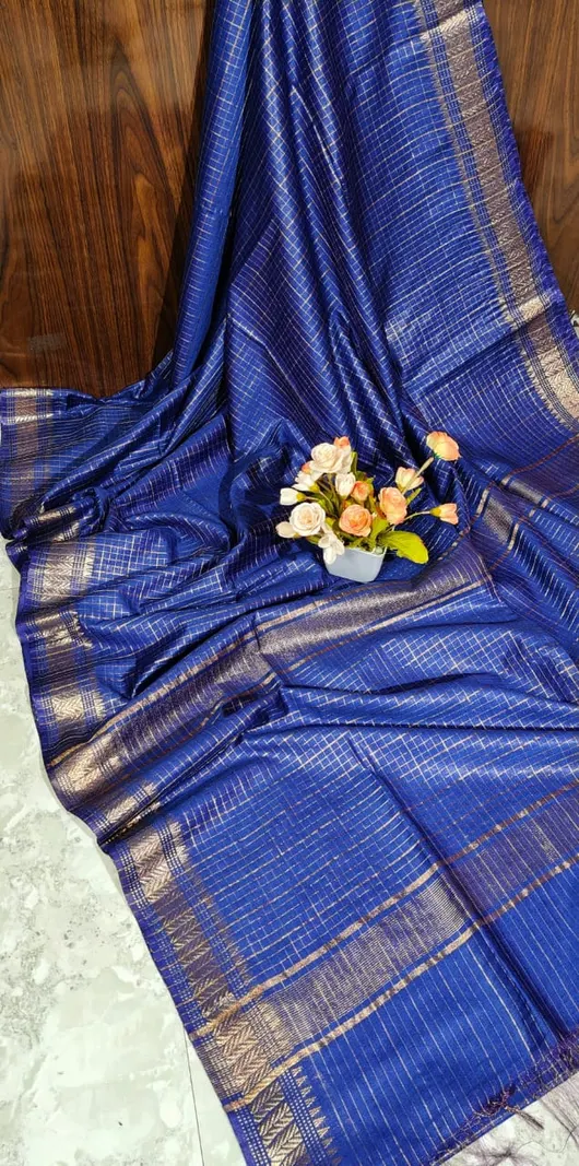 Lightweight Kota Silk Saree with Zari Border
