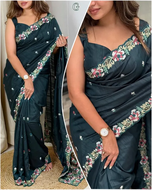 Elegant Visca Slub Silk With Soft Texture and Premium Saree