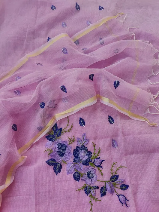  Royal Kota Doria Embroidered Suit Set