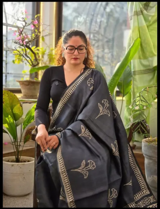 Floral Printed Bishnupuri Silk Sarees