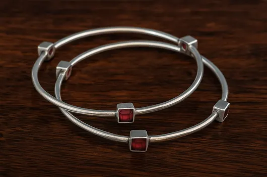 92.5 Handcrafted Silver Oxidized Bangle