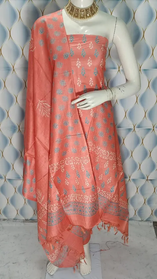 Banarasi Katan Staple Silk Full Suit – Woven Elegance from the Looms