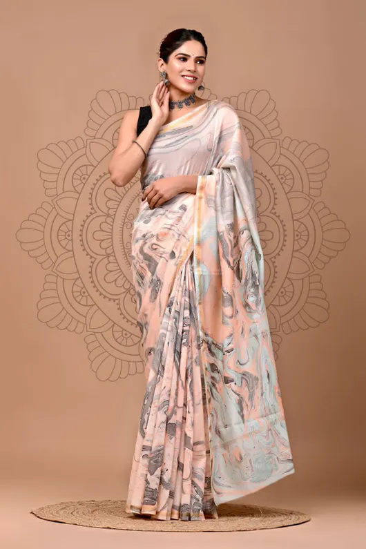 Bagru Print Cotton Sarees