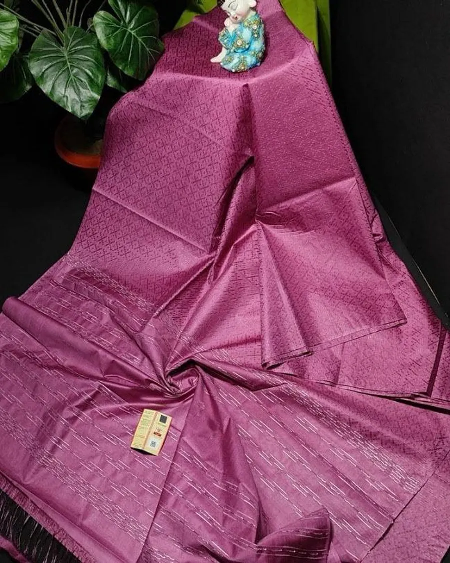 Luxurious Katan Silk Saree with Intricate Self-Weaving