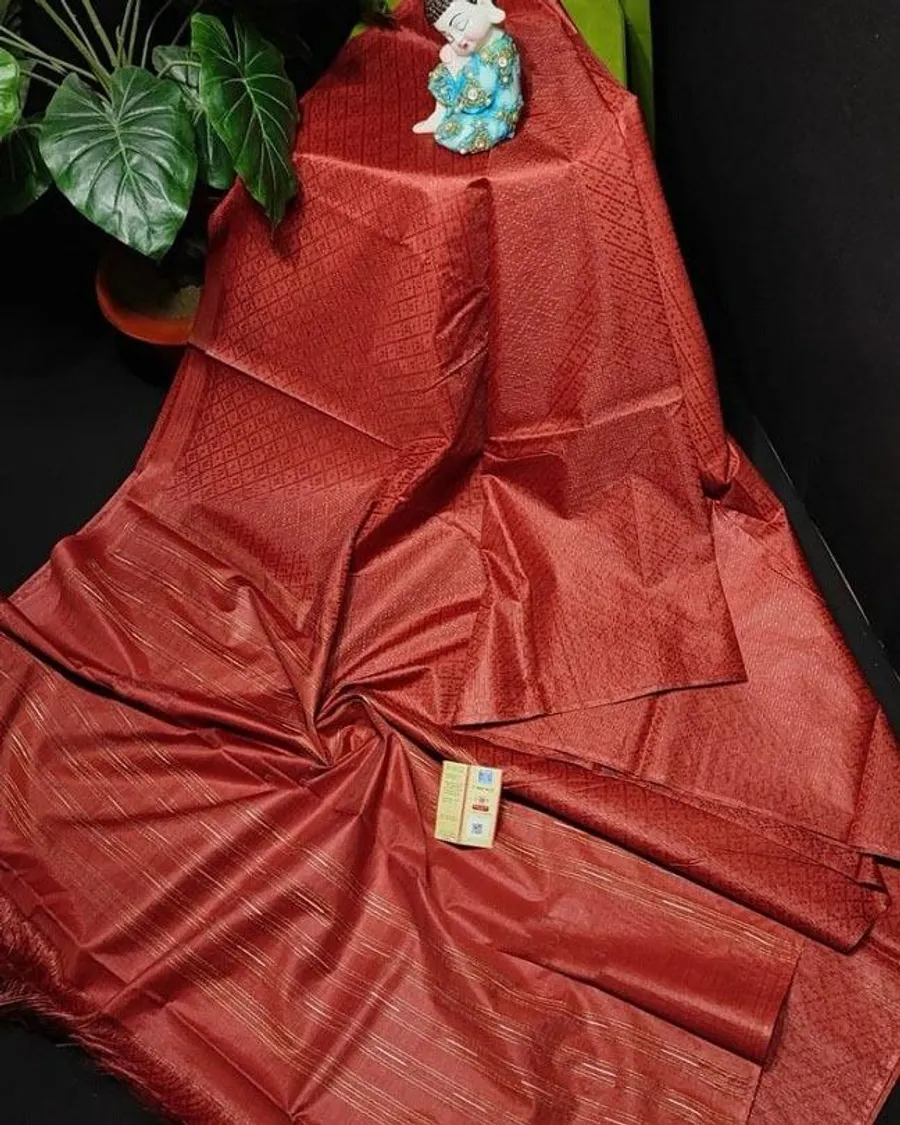 Luxurious Katan Silk Saree with Intricate Self-Weaving