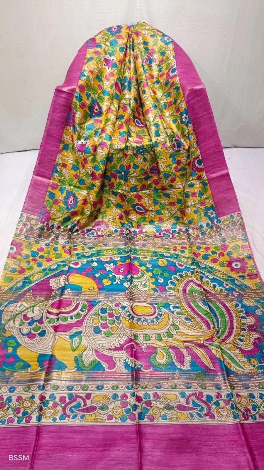 Designer Gheecha Silk Saree with Zari Border