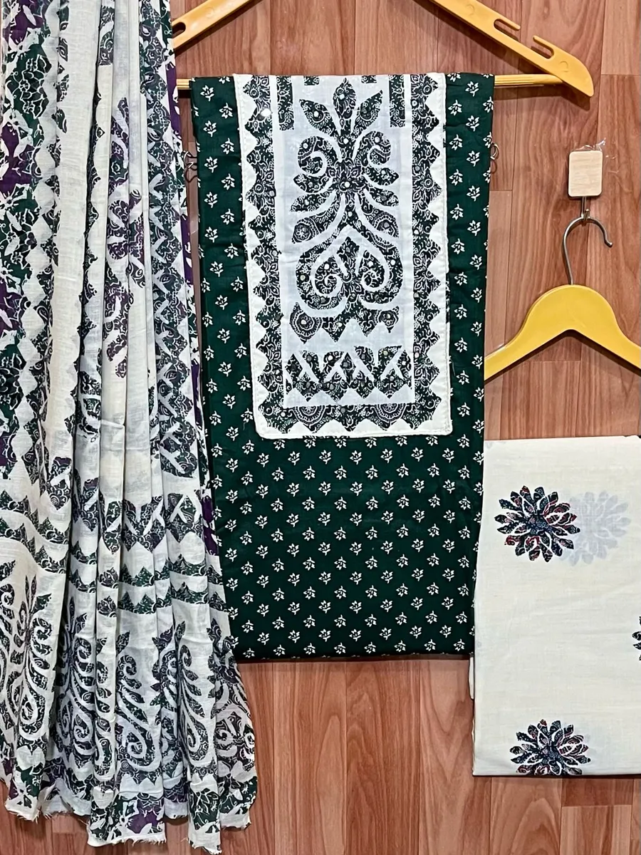 Pure Cotton With Beautiful Neck Embroidery Work Cotton Salwars