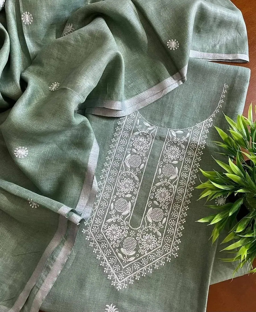 Elegant Embroidered Top & Dupatta Set – Refined & Graceful Ensemble