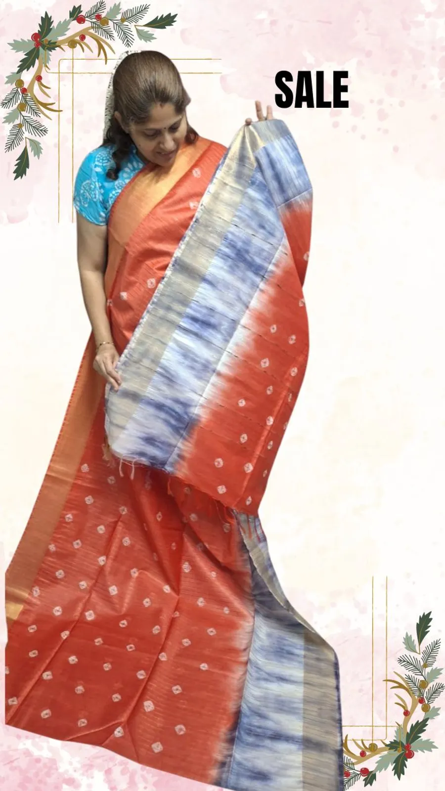 Traditional Katan Silk Saree with Blouse Piece