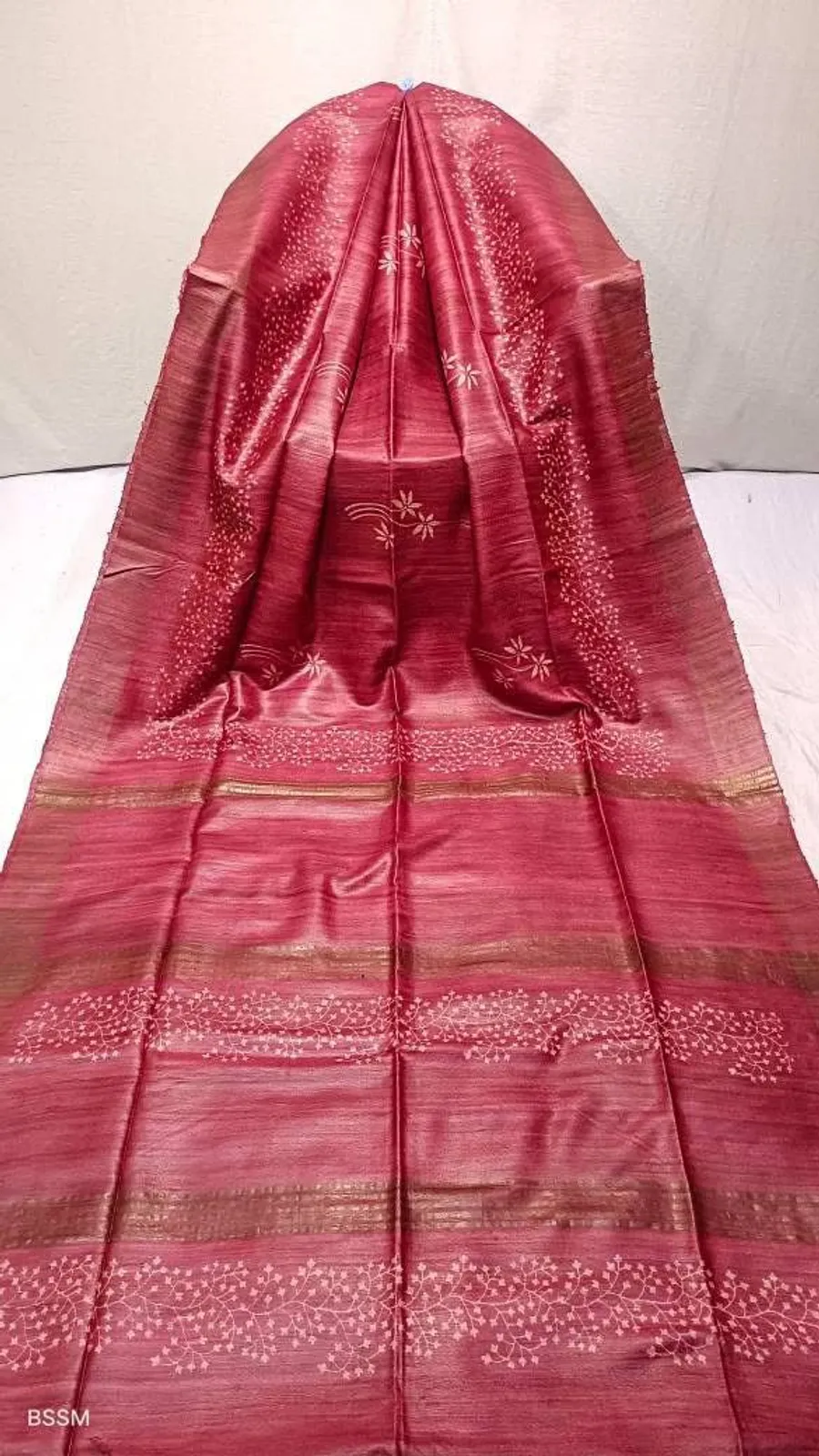 Designer Gheecha Silk Saree with Zari Border