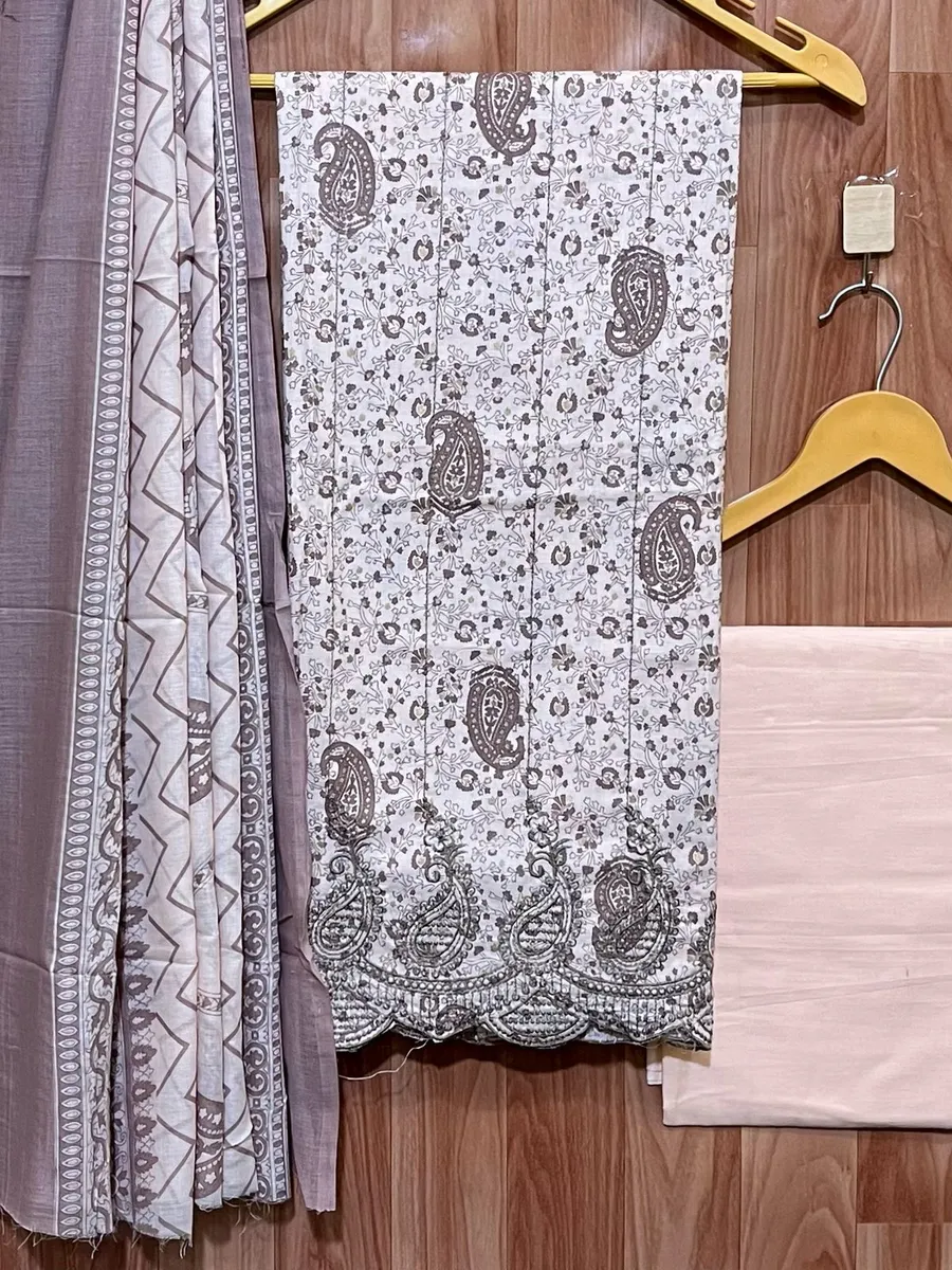 Pure Cotton With Neck Embroidery Work Salwars