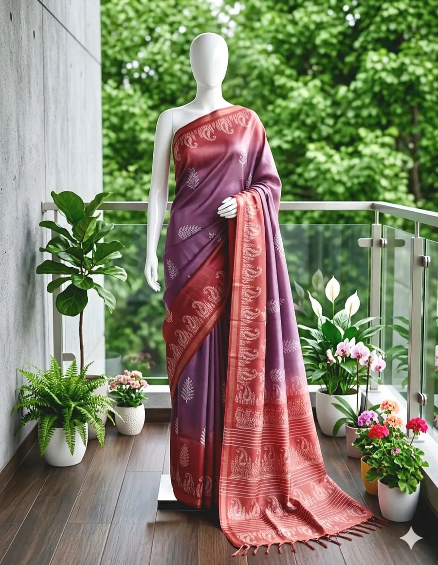 Premium Tissue Kota Style Bhagalpuri Saree