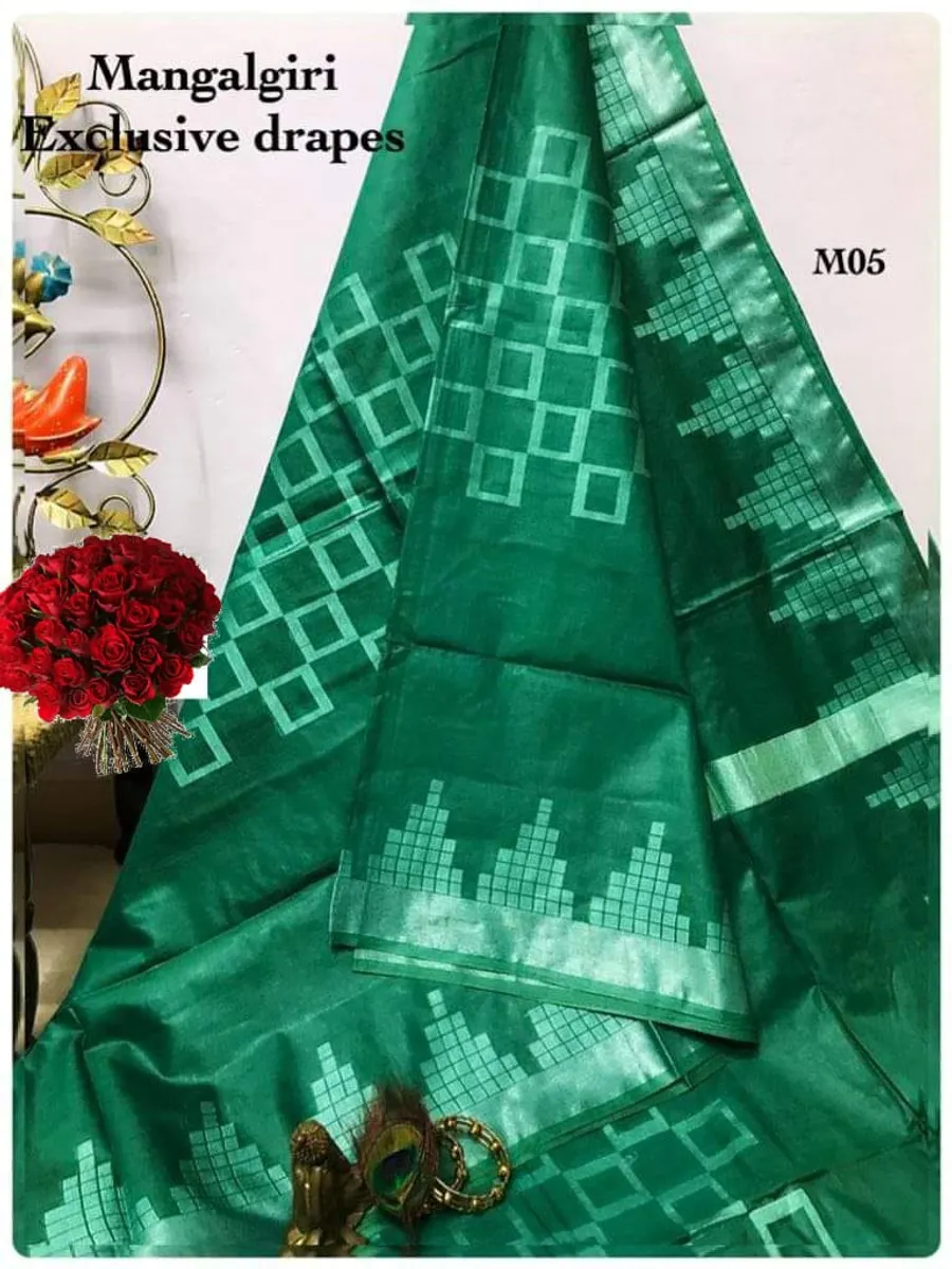 Handwoven Dupion Silk Saree with Zari Border