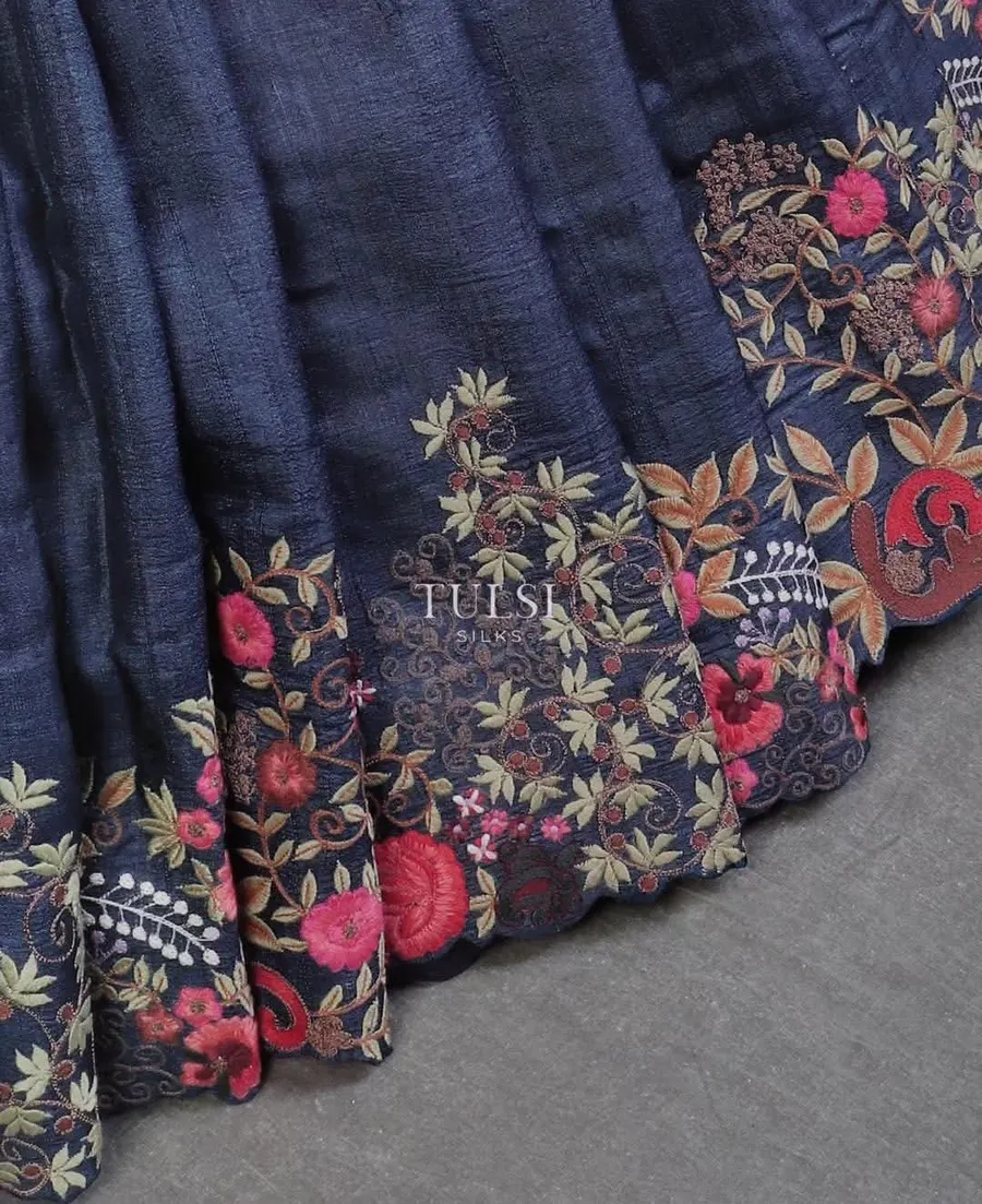 Exquisite Full Body Embroidered Tussar Munga Silk with Fine Detailing