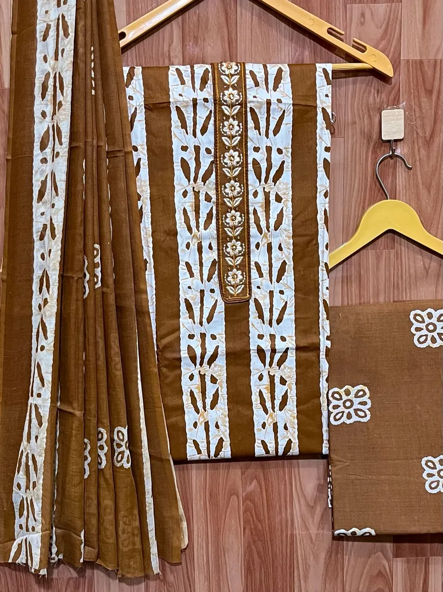 Cotton With Beautiful Neck Embroidery Work Salwar