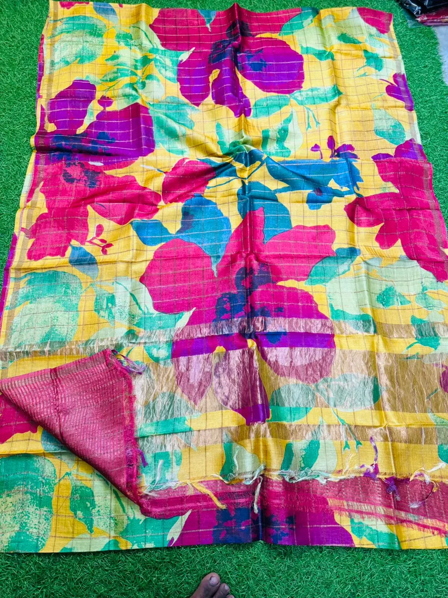 Pure Handloom Tusser Silk Saree