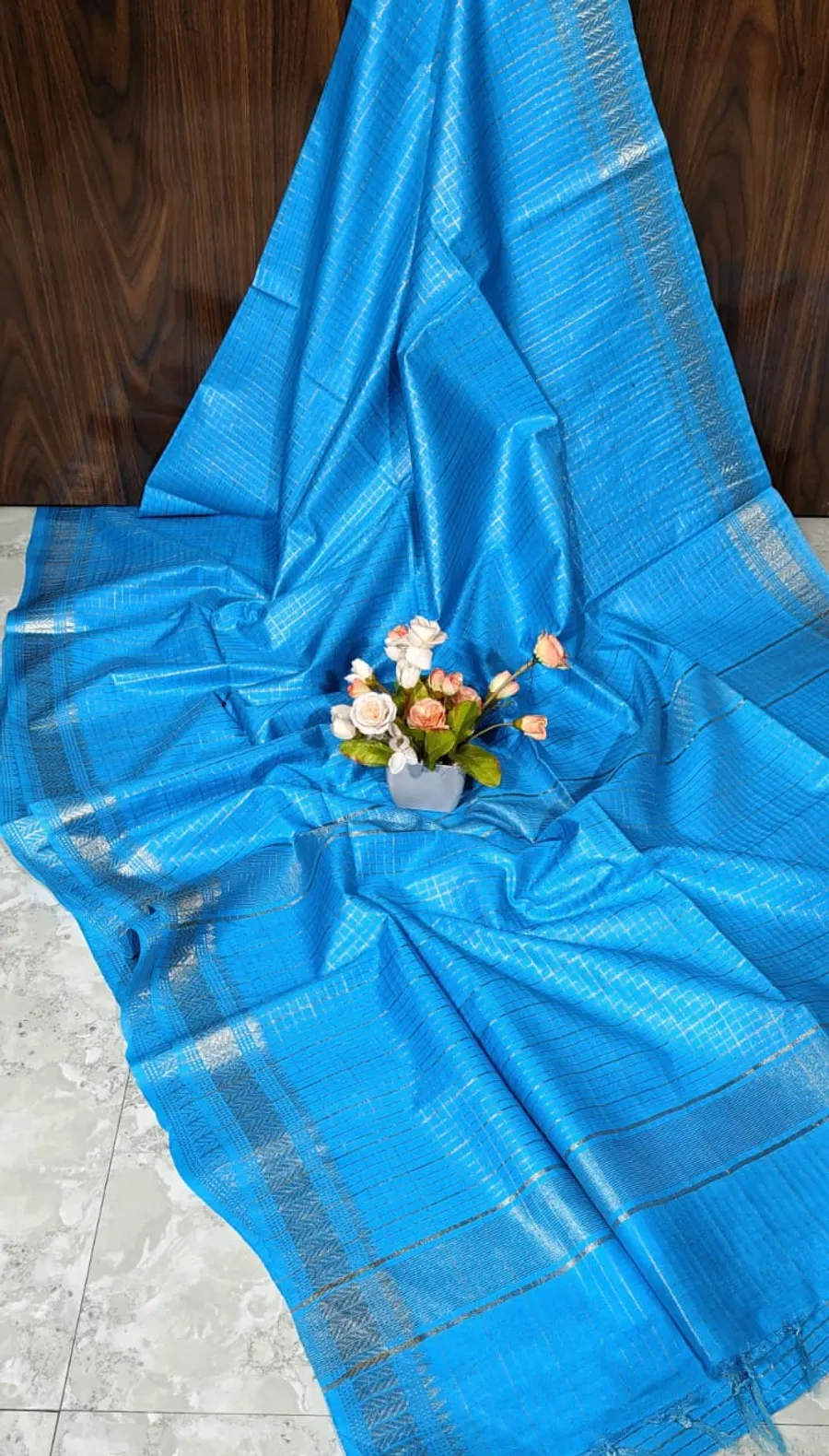Lightweight Kota Silk Saree with Zari Border