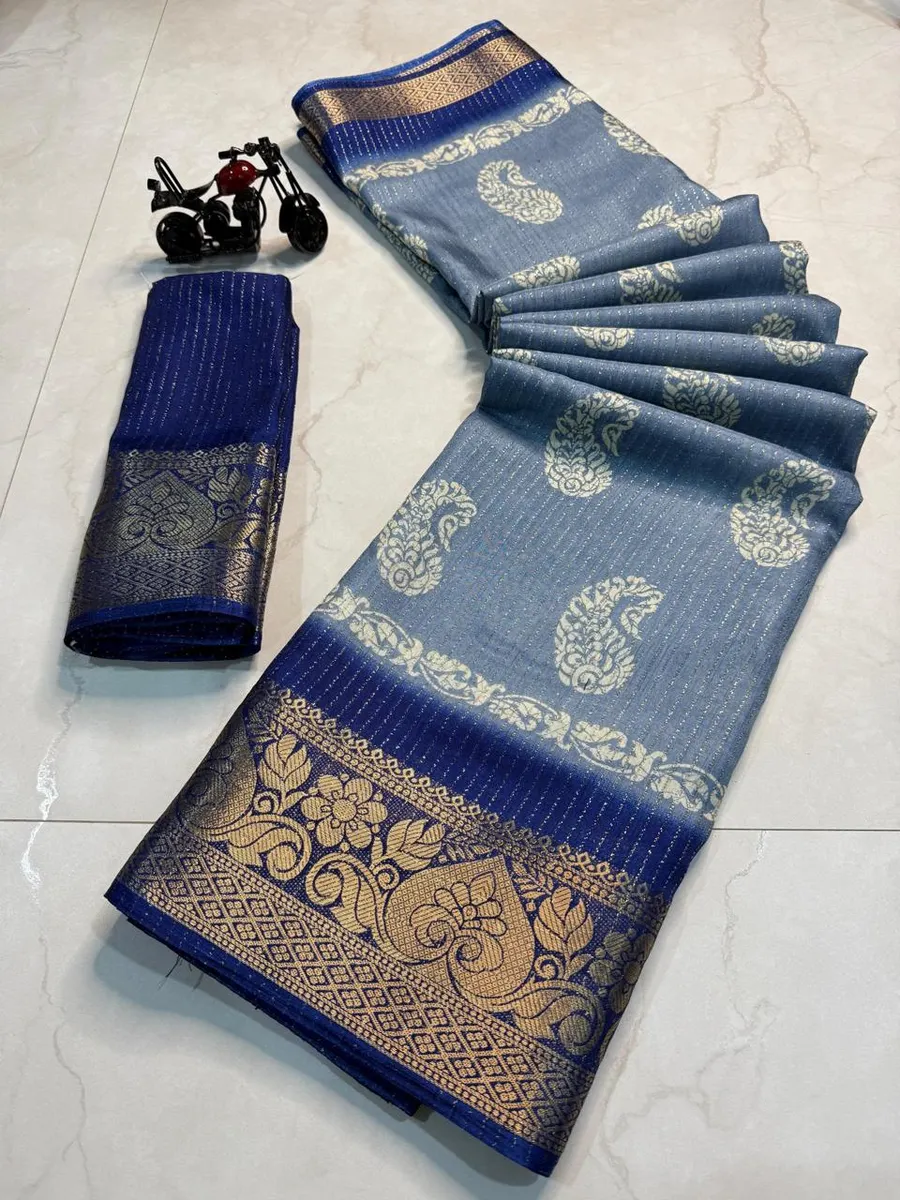 Rekko Silk Jacuard Border Saree With Blouse