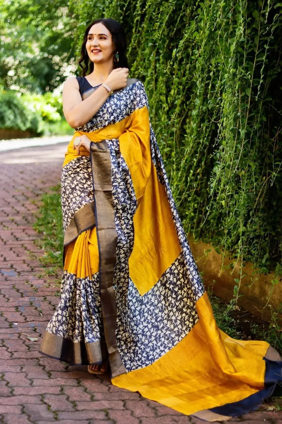 Dream Flare Kalamkari Tussar Silk Saree