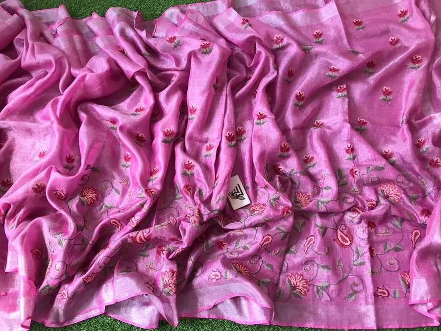 Pure Linen by Linen Stripes Pallu Saree
