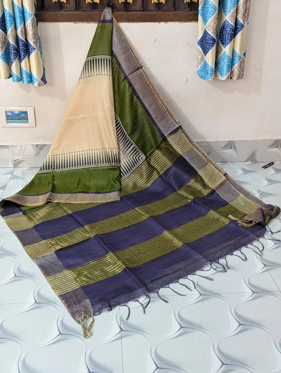 Crafted Jaisree Silk Screen Print Saree