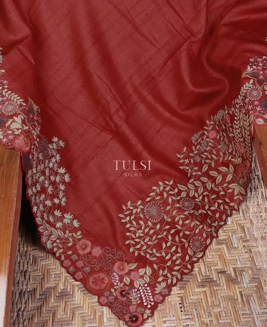 Exquisite Full Body Embroidered Tussar Munga Silk with Fine Detailing