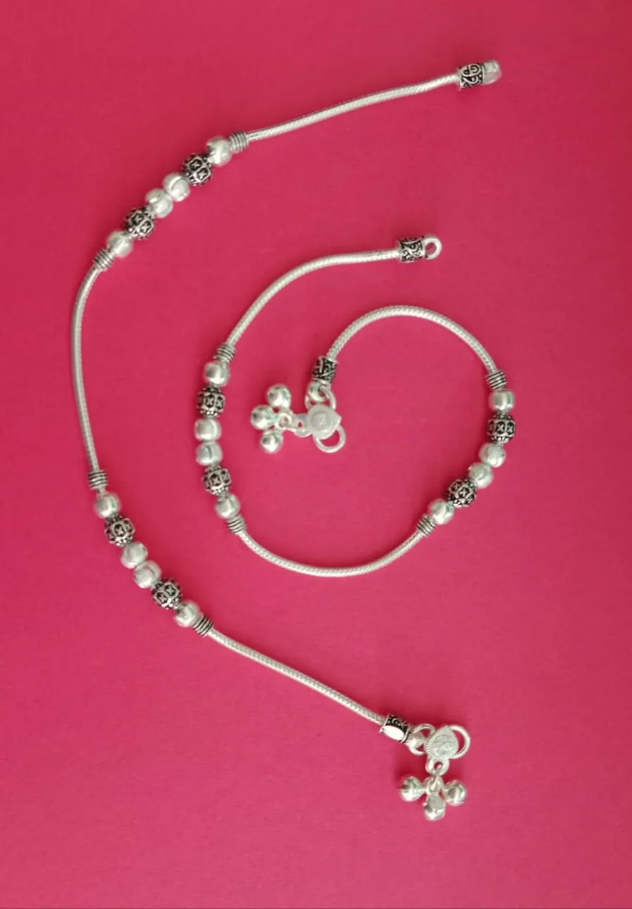 Sterling silver with a charming Anklet