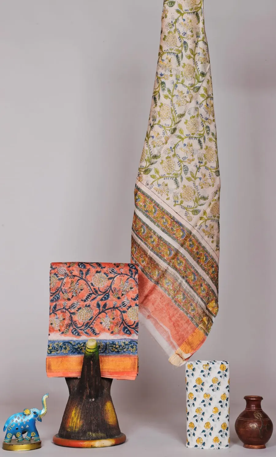 Hand Block Printed Maheshwari Silk Salwar - Exquisite Indian Fashion