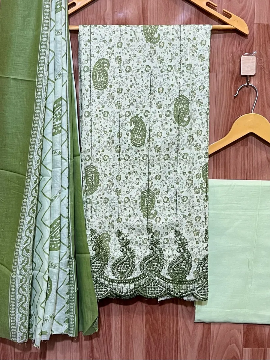 Pure Cotton With Neck Embroidery Work Salwars