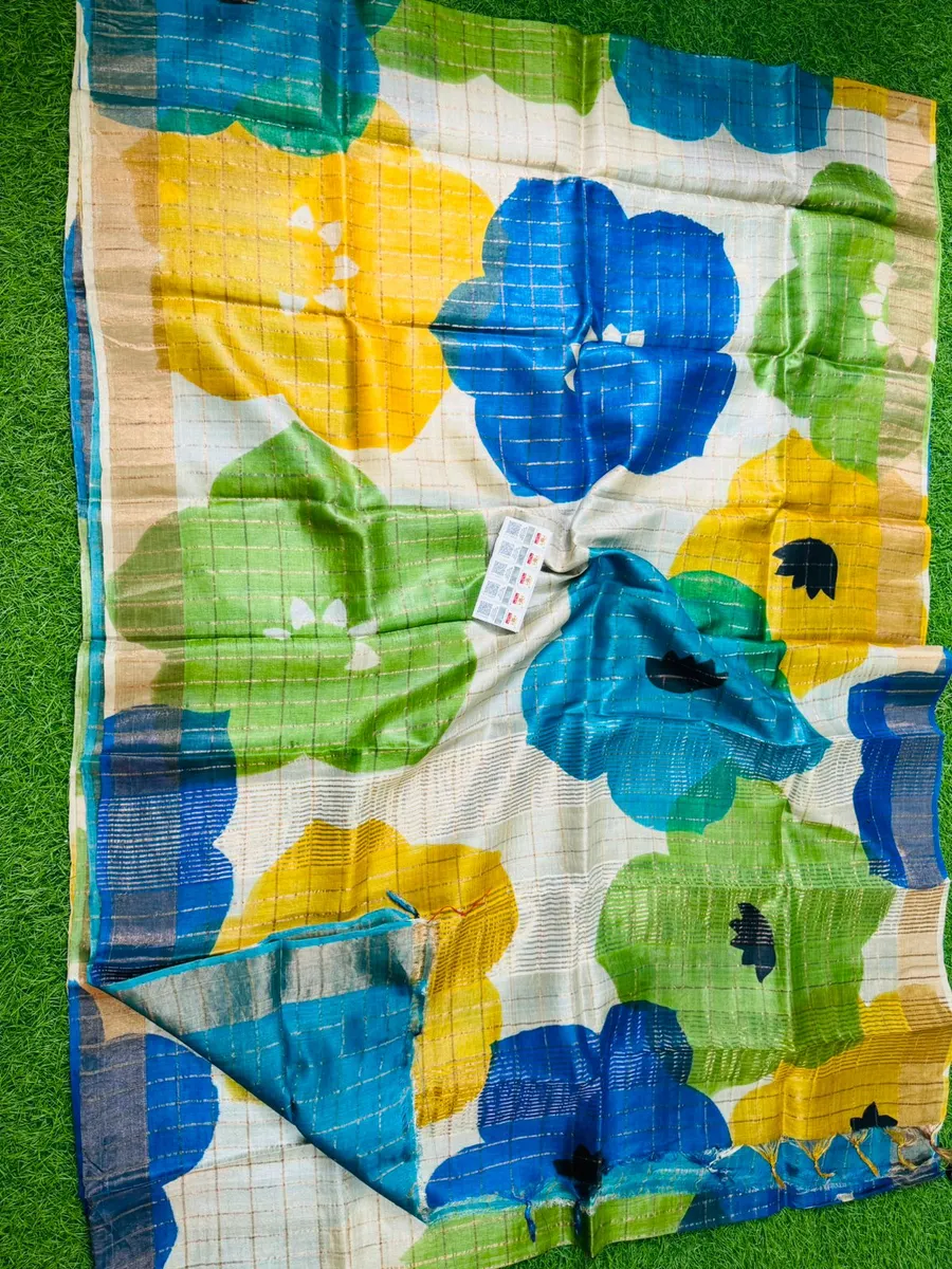 Pure Handloom Tusser Silk Saree