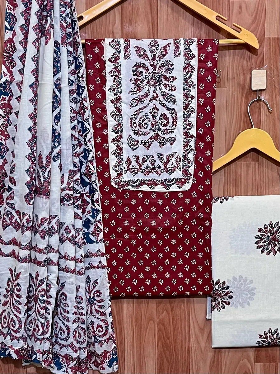 Pure Cotton With Beautiful Neck Embroidery Work Cotton Salwars