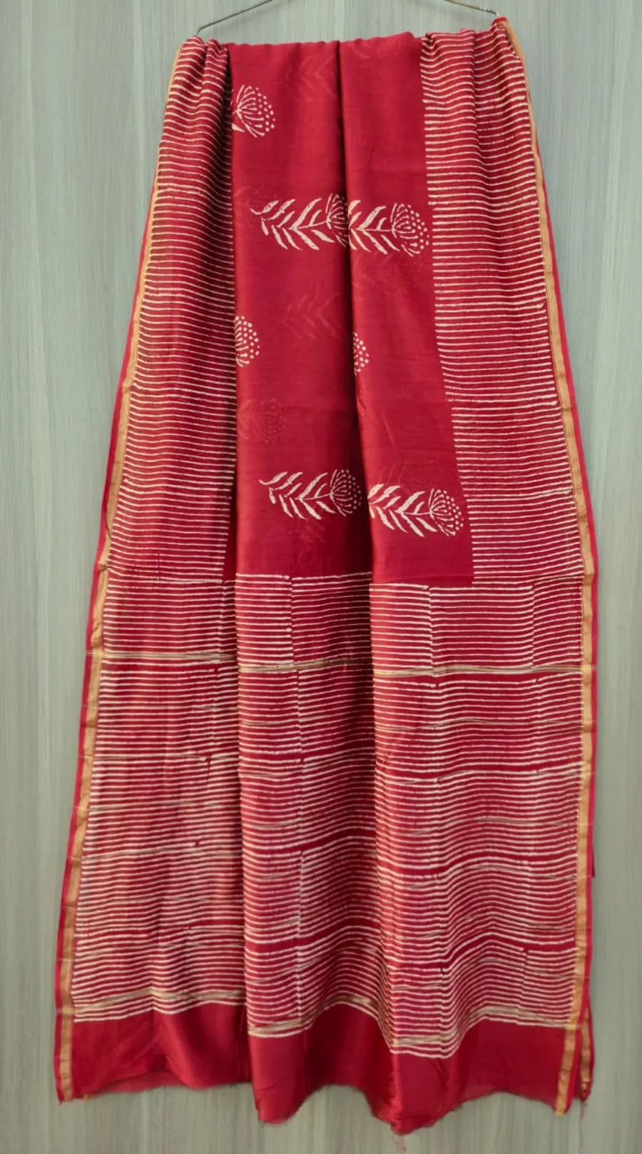 Traditional Ajrakh Chanderi Cotton Saree