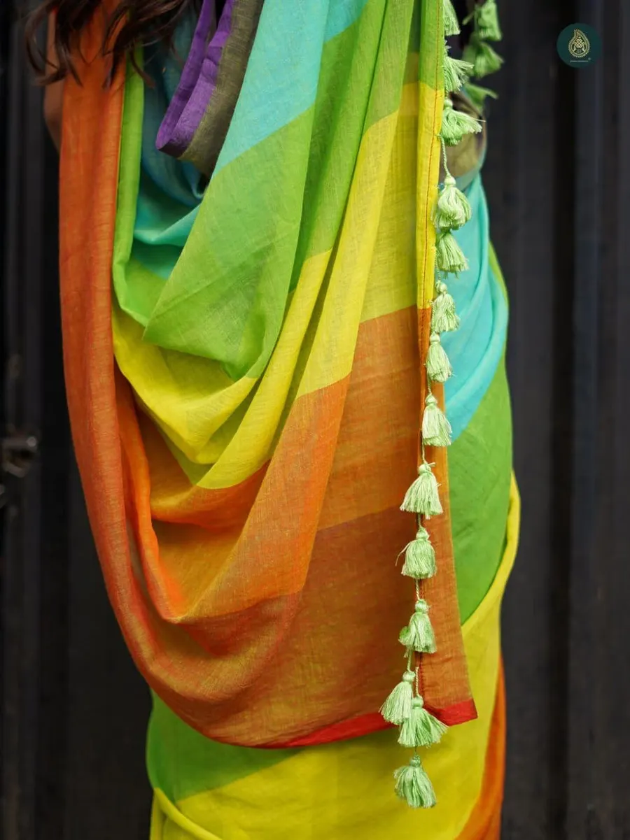 Women's Soft Cotton Saree With Unstitched Blouse Piece