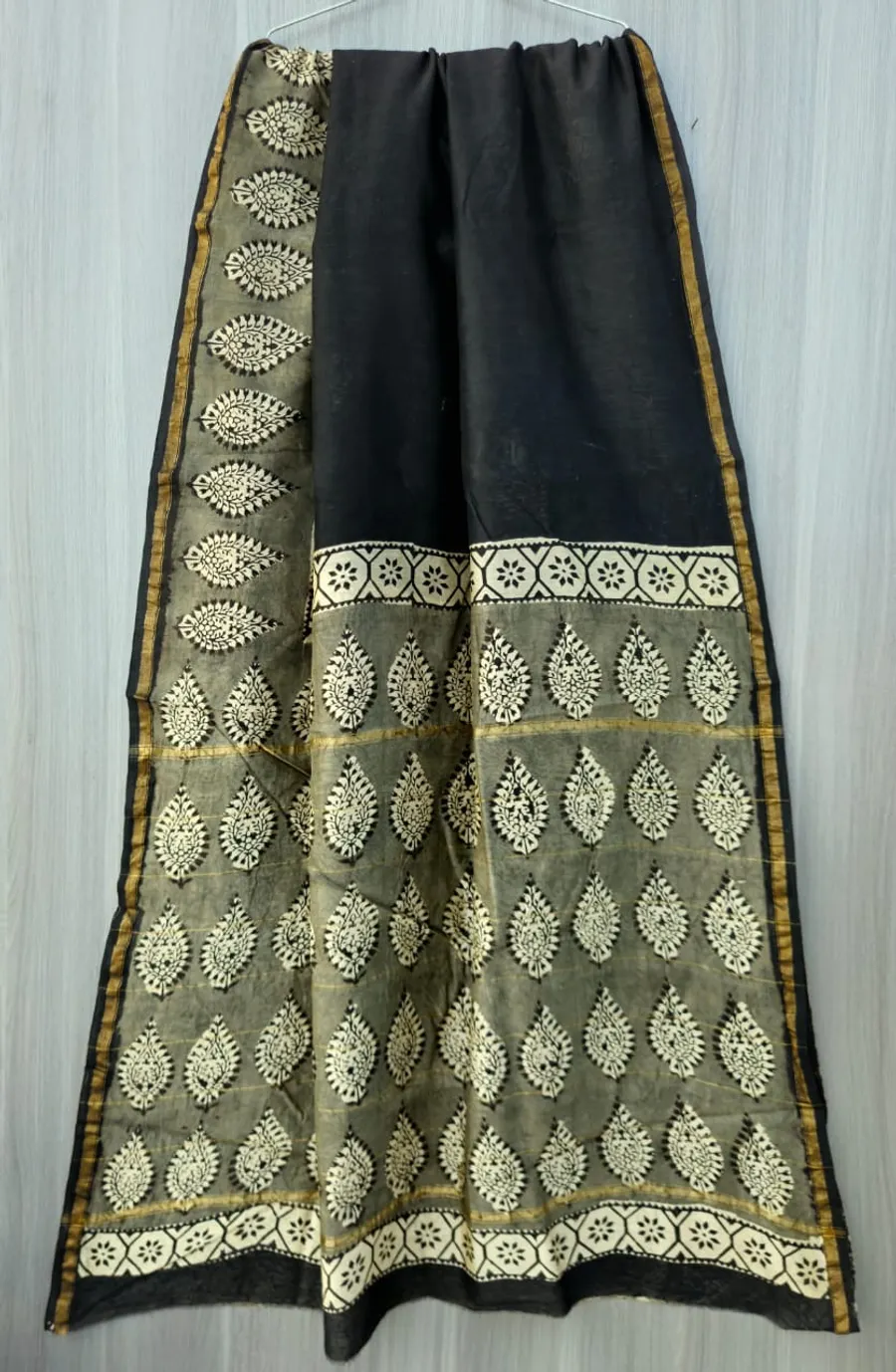Traditional Ajrakh & Bagru Print Saree